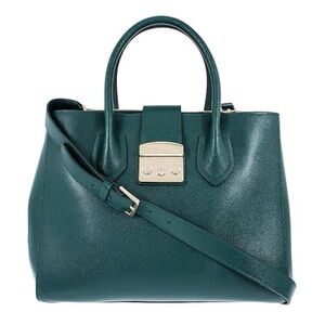 Furla Elegant Green Satchel